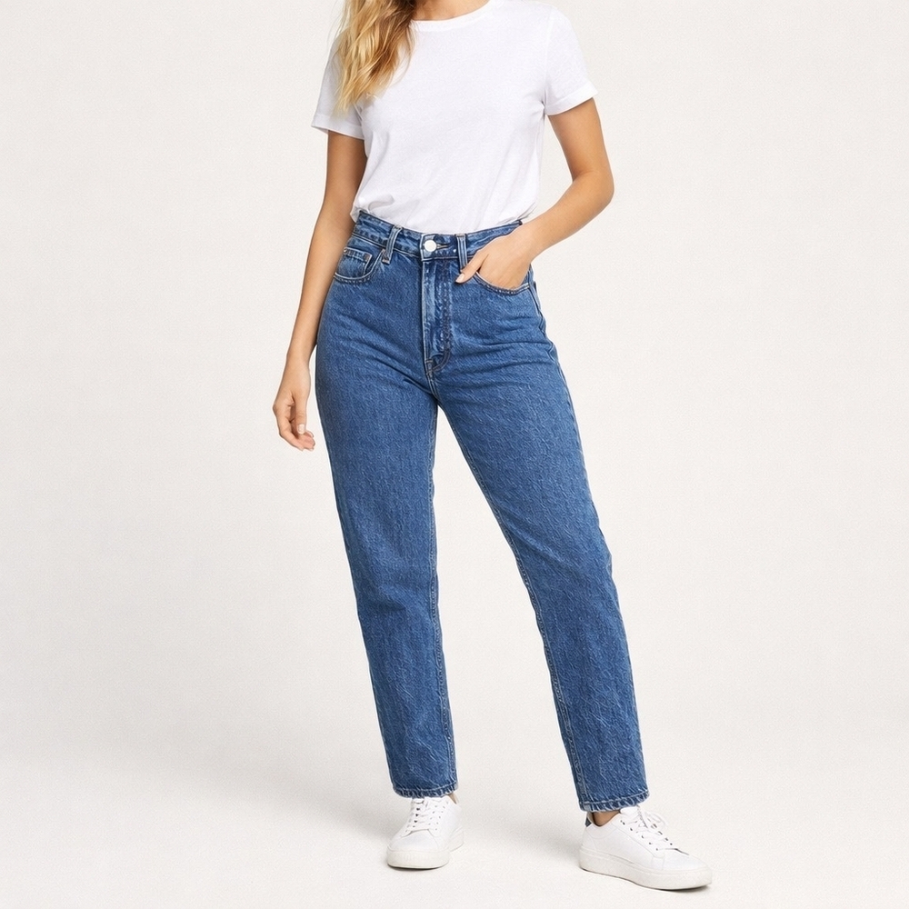 Everlane Curvy 90s Cheeky High Rise Ankle Straight Rigid Jeans Northridge 27